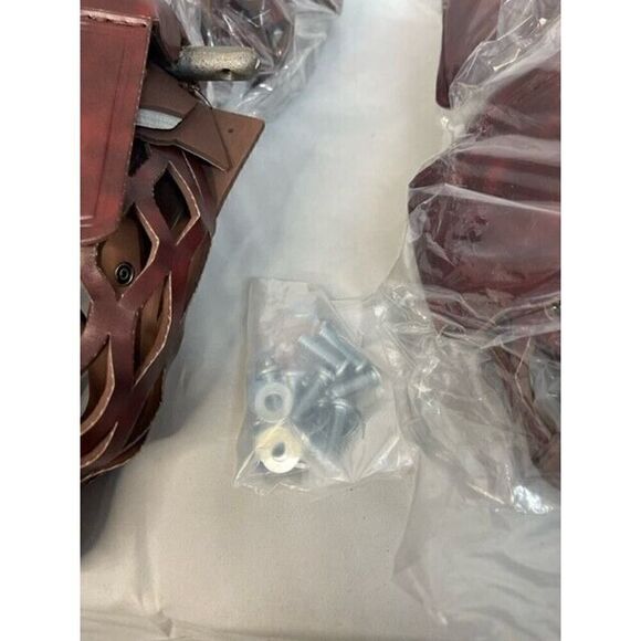 Set of 6 Heavy Duty PU Leather Billiard Pool Table Pockets (Dark cherry smooth) - Picture 5 of 7